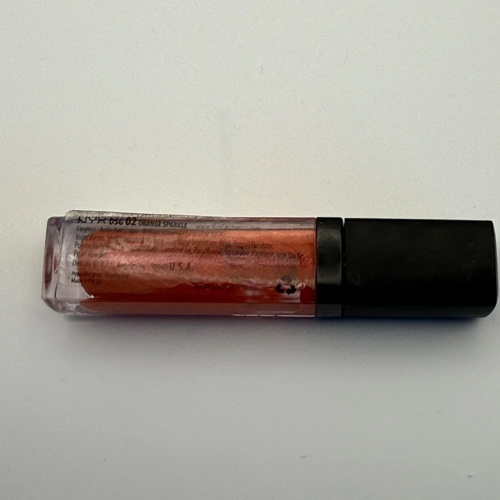 NYX Diamond Sparkle Lipgloss Orange Sparkle Makeup Beauty 0.2oz‎ DSG02